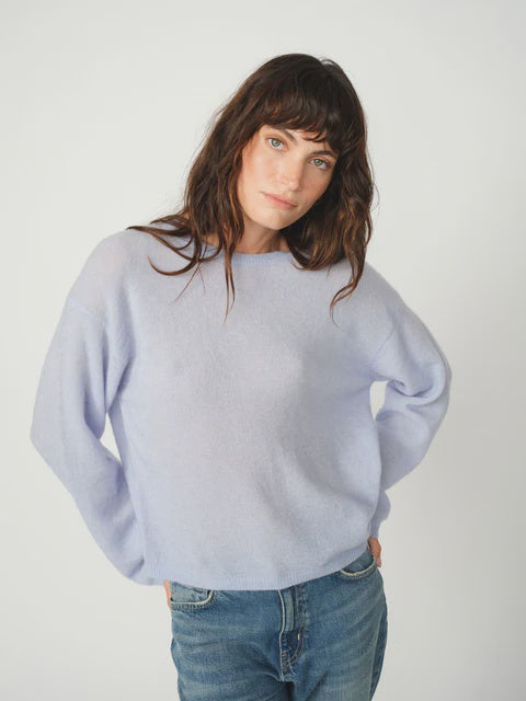 Mos Mosh Mape O Neck Knit - Brunnera Blue