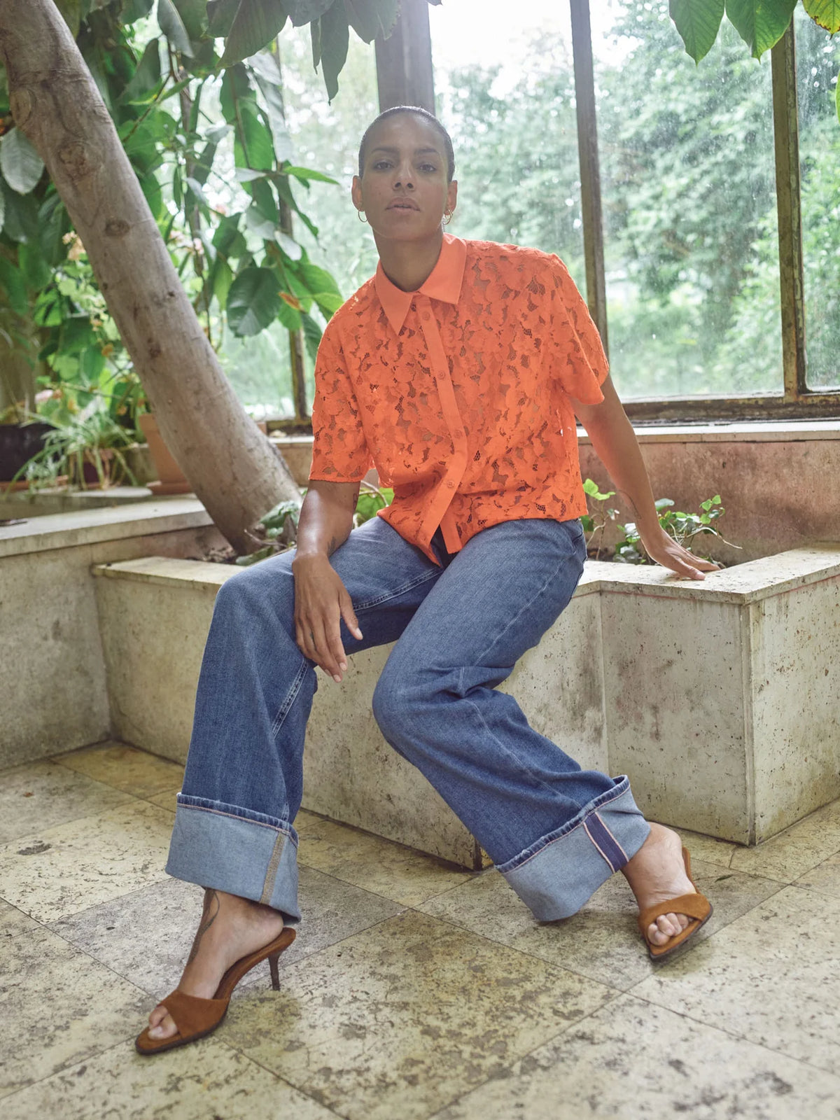Mos Moah Lia River Lace Shirt - Spicy