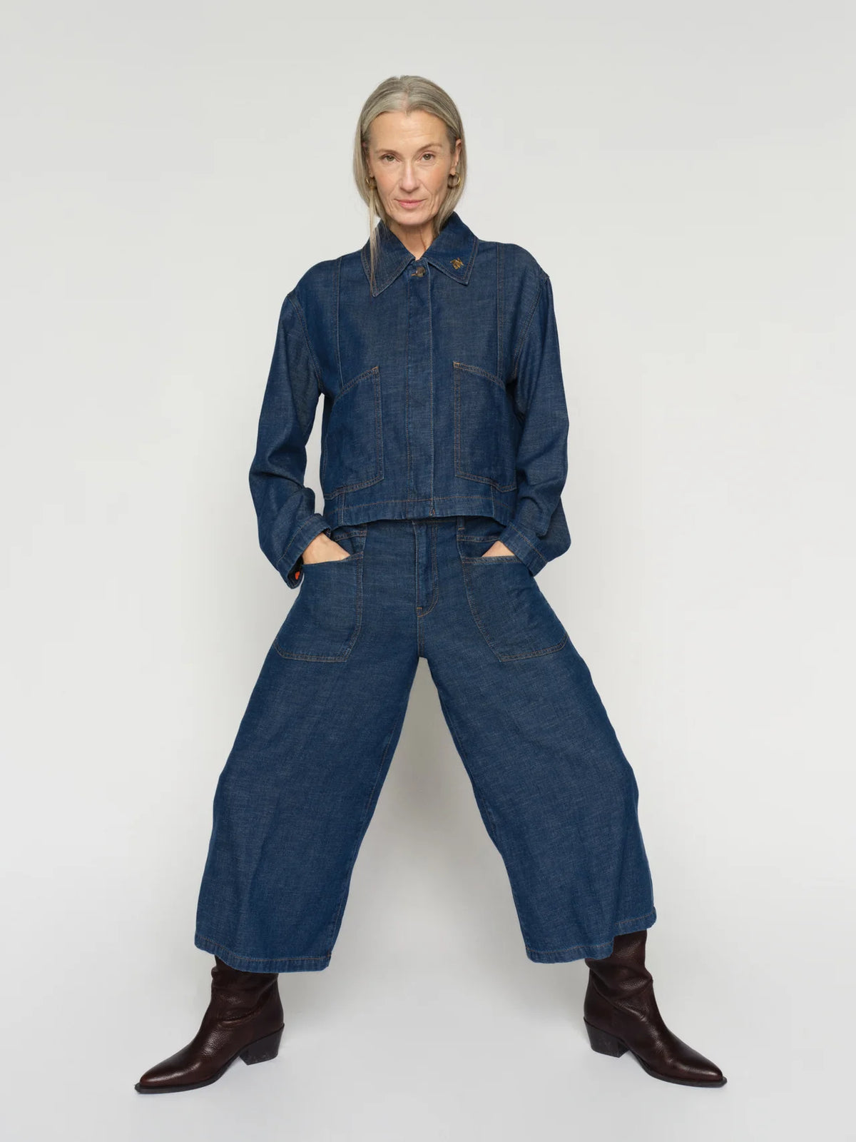 Mos Mosh Culotte Arge Jeans - Dark Blue