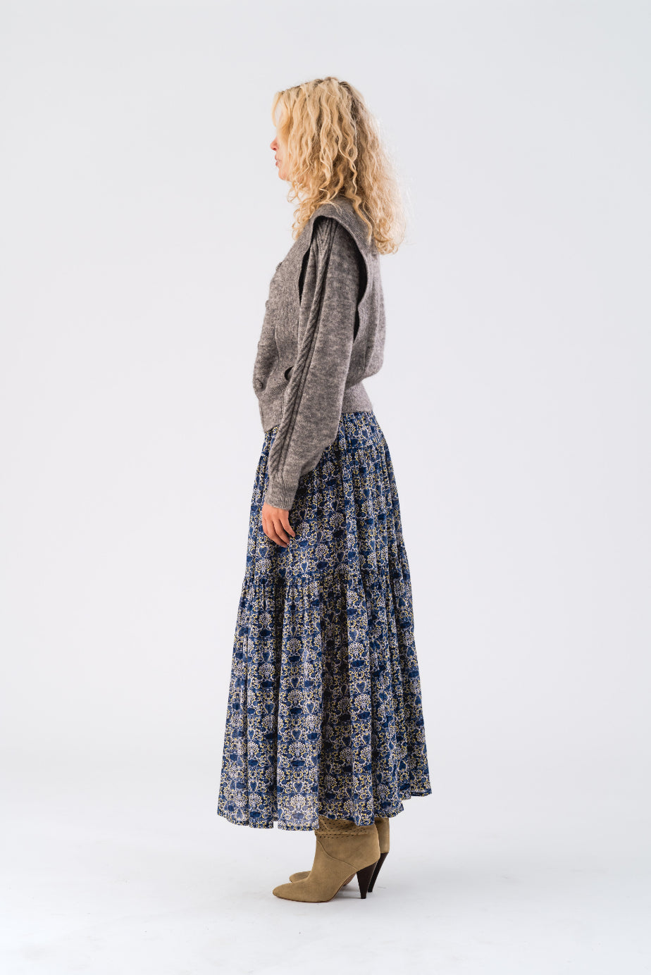 Lollys Laundry Sunset Maxi Skirt - Blue