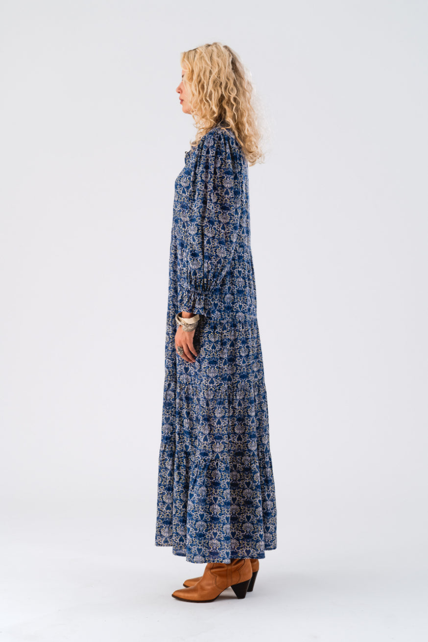 Lollys Laundry Evelyn Maxi Dress - Blue Flower