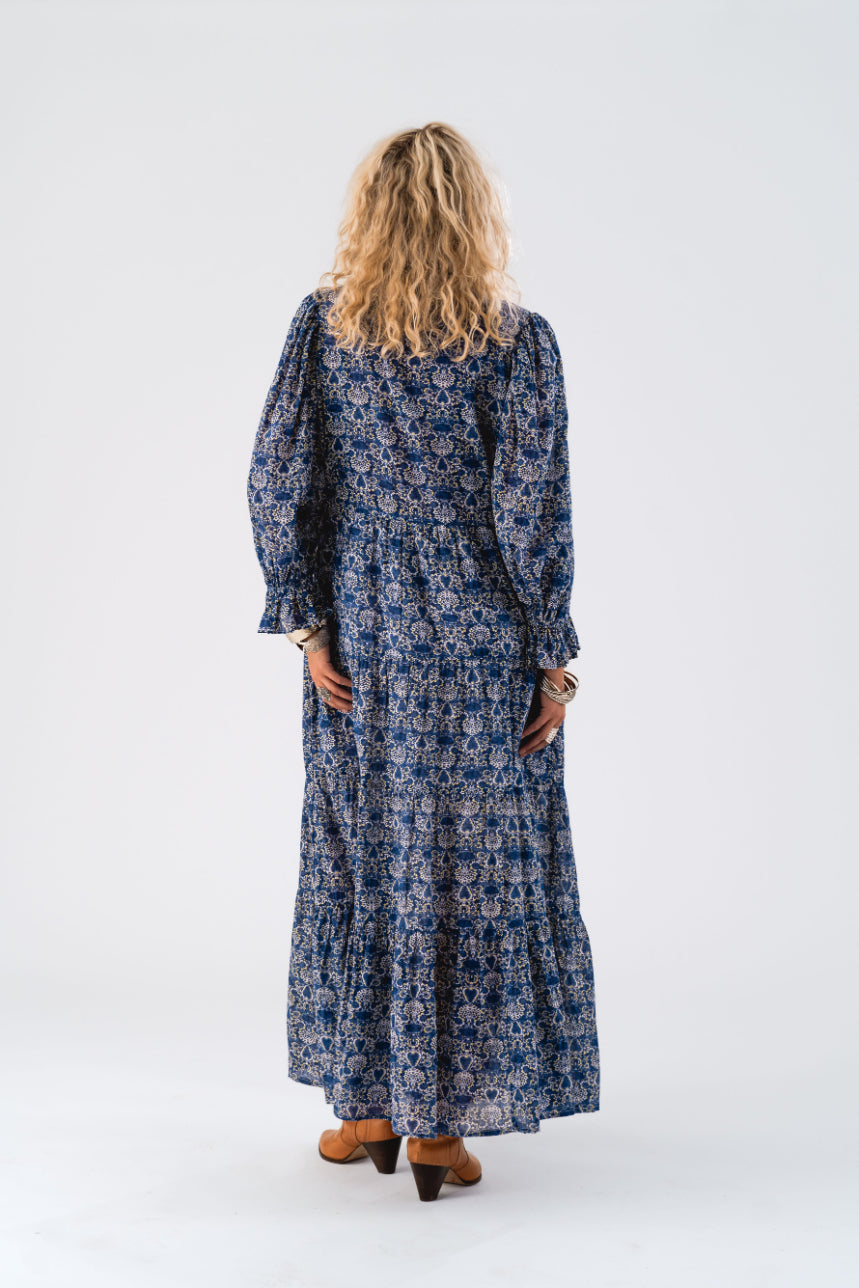 Lollys Laundry Evelyn Maxi Dress - Blue Flower