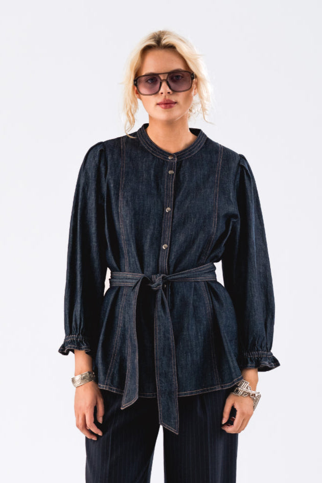 lollys laundry toni shirt denim indigo 