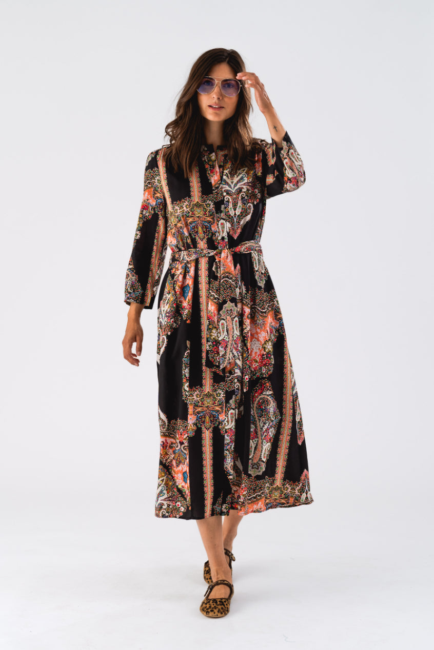 lollys laundry harper dress black print
