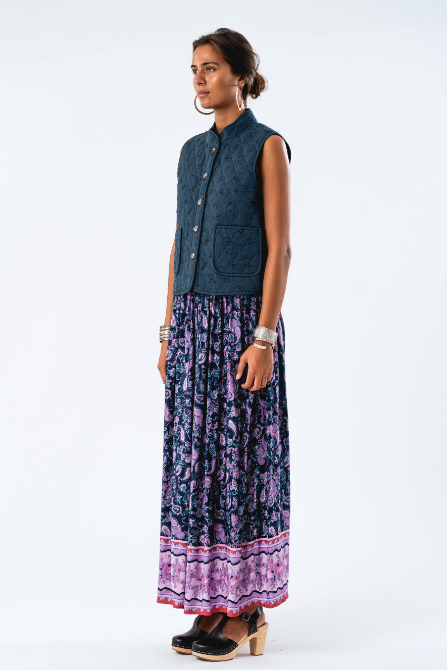 Lollys Laundry Cairo Vest - Dark Blue