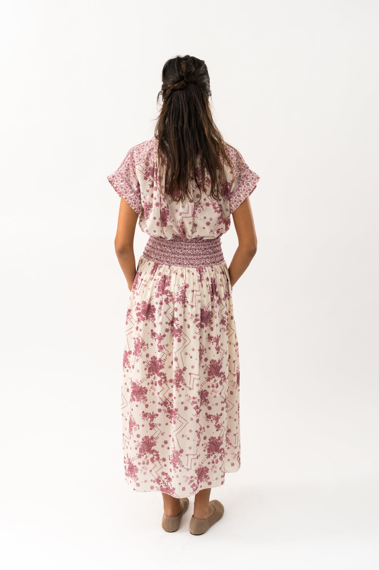 Lollys Laundry Badal Shirt - Dusty Rose Flower Print