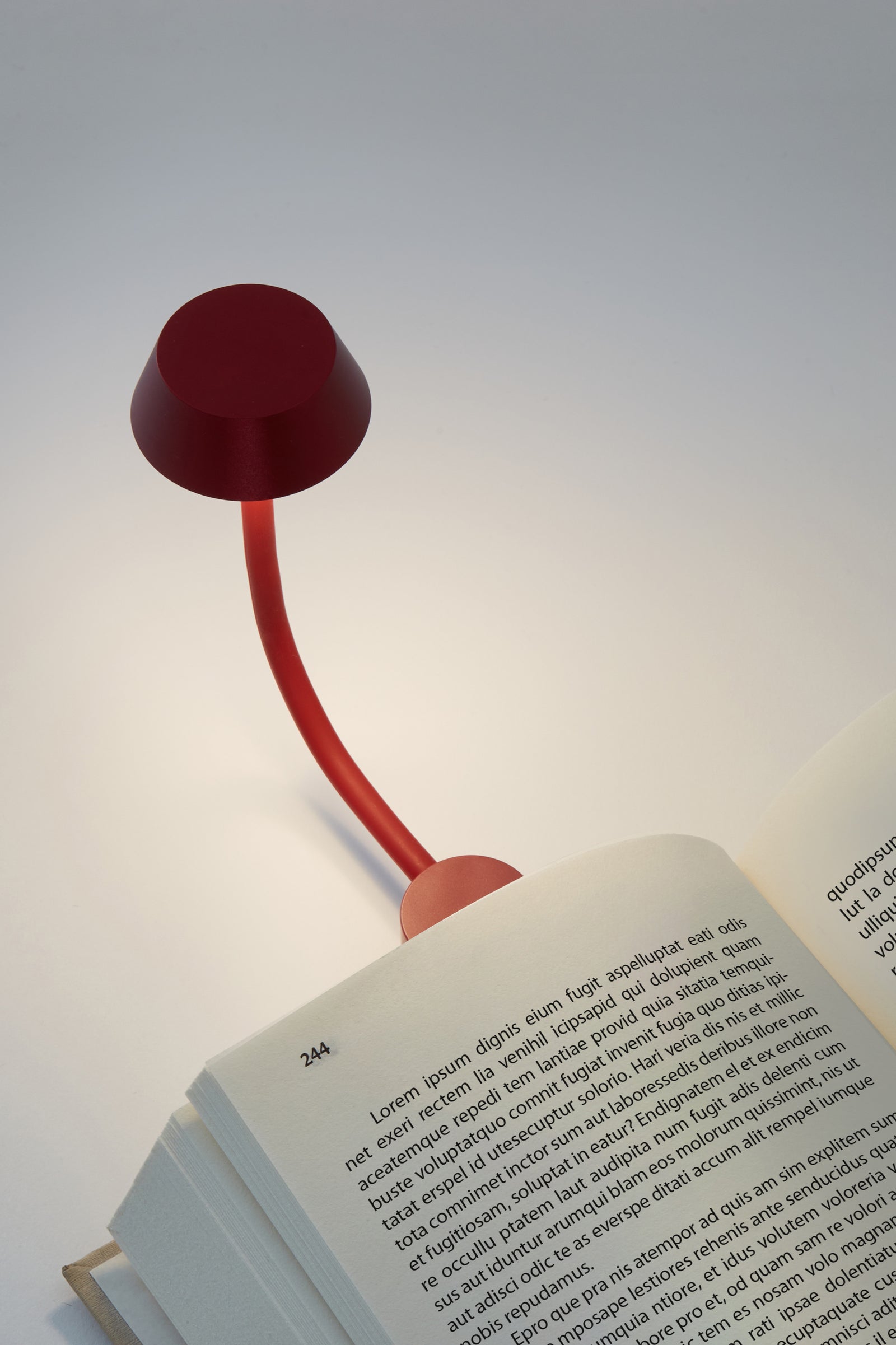 Lexon Mimi Clip-On Reading Light - Dark Red