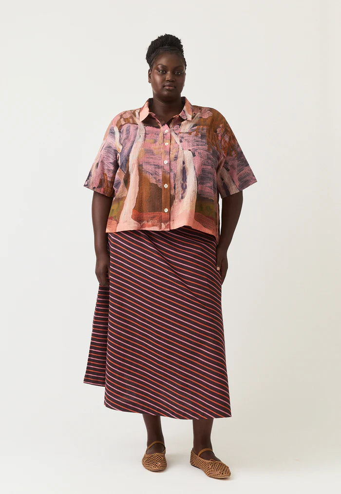 Nancybird Wave Skirt - Twilight Stripe