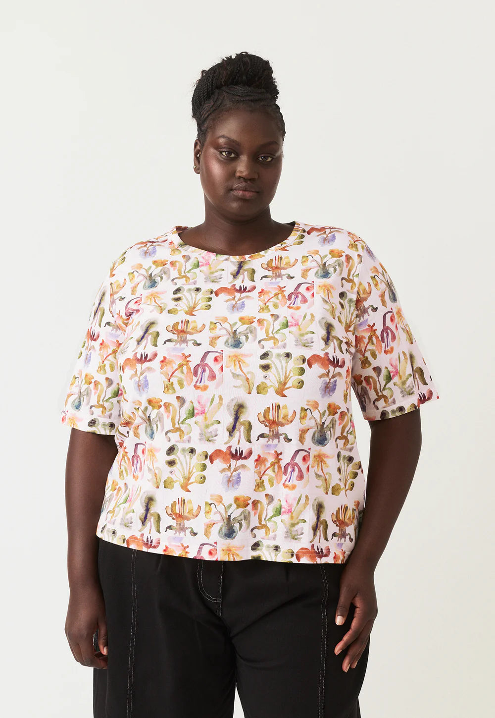 Nancybird Grace Tee - Warm Watercolour