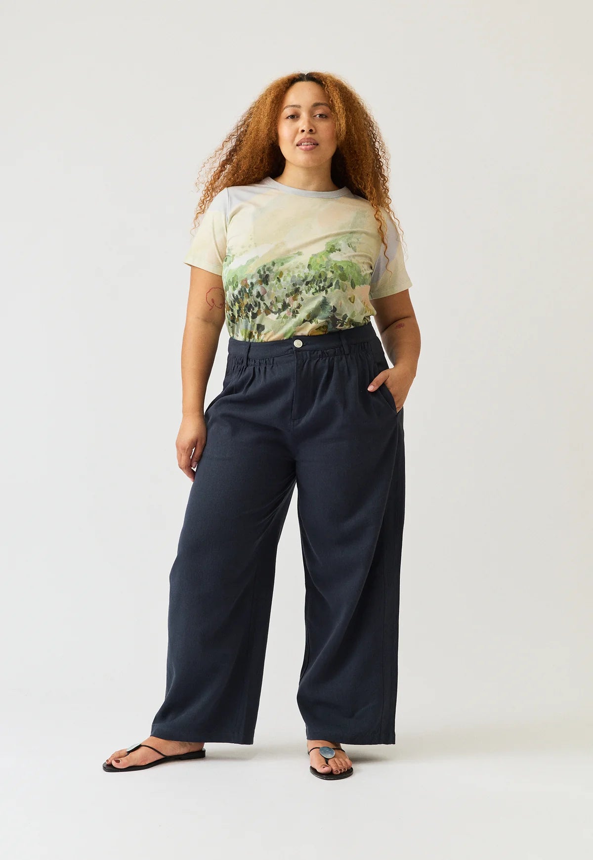 Nancybird Charlotte Pant - Steel Blue