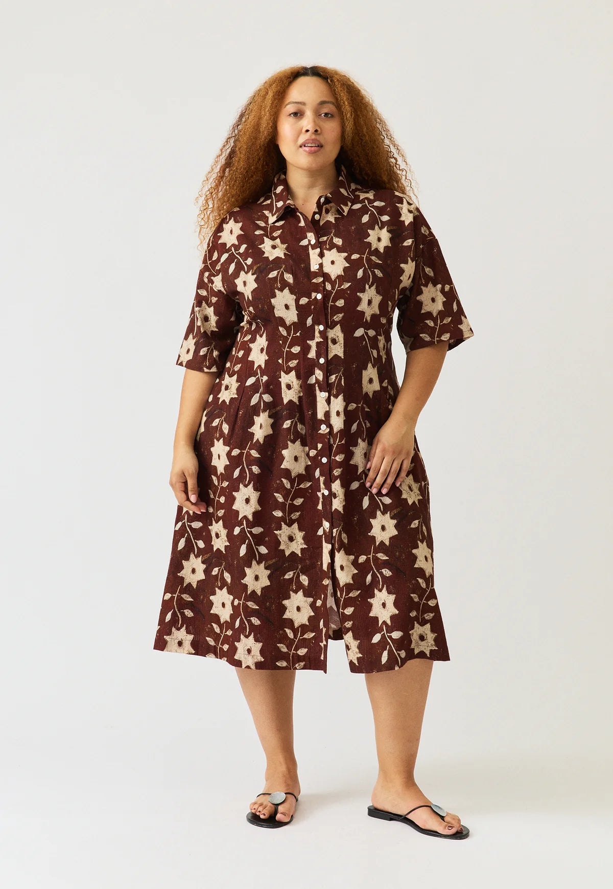 Nancybird Paloma Dress - Ochre Flower