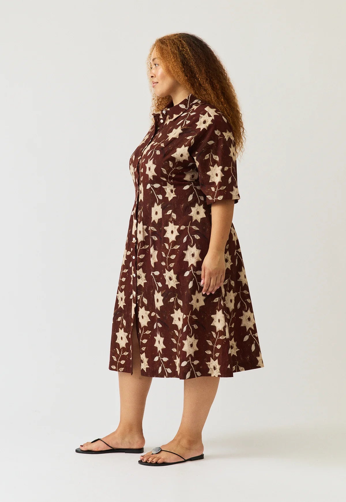 Nancybird Paloma Dress - Ochre Flower