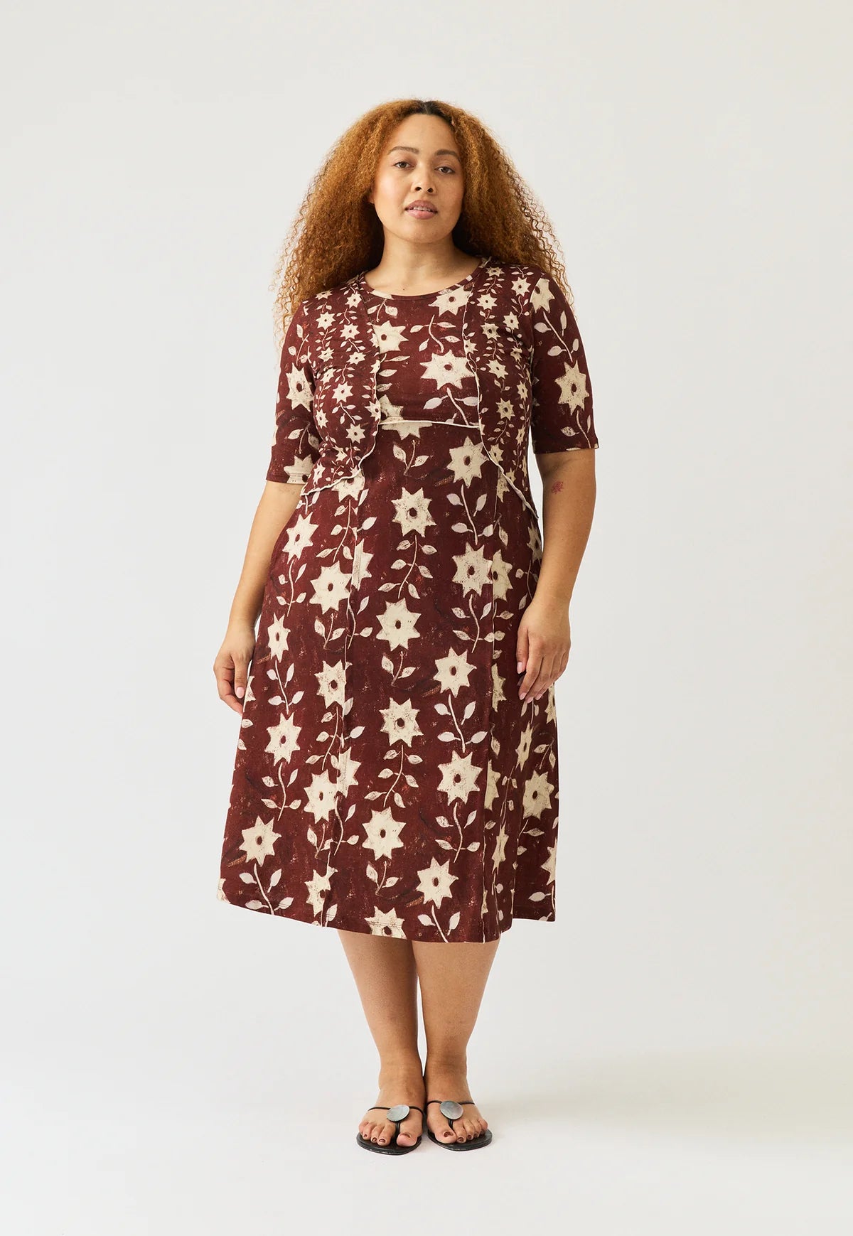 Nancybird Paloma Dress - Ochre Flower