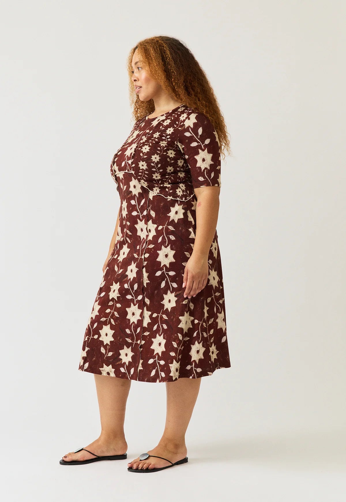 Nancybird Paloma Dress - Ochre Flower