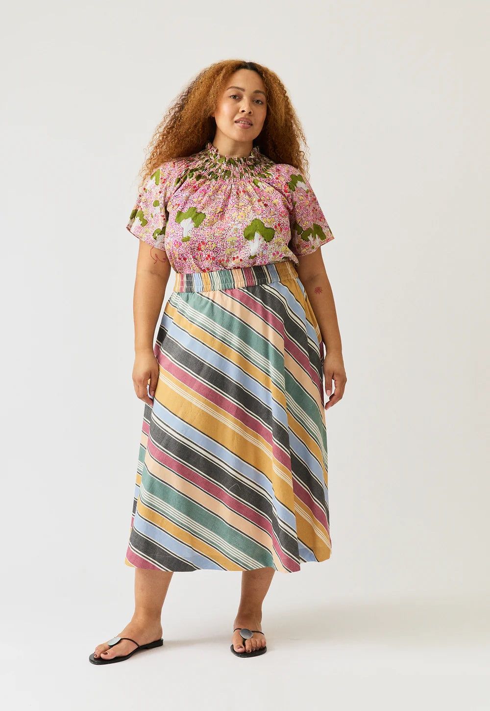 Nancybird Wave Skirt - Atlas Stripe