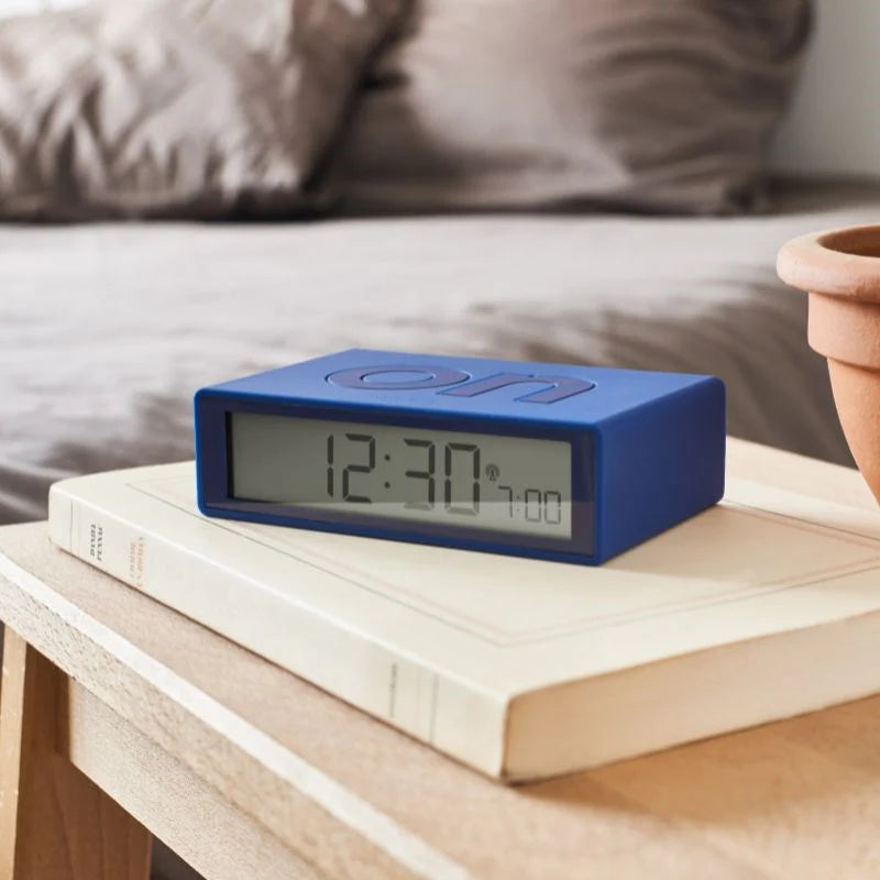 Lexon Flip Classic Alarm Clock - Dark Blue