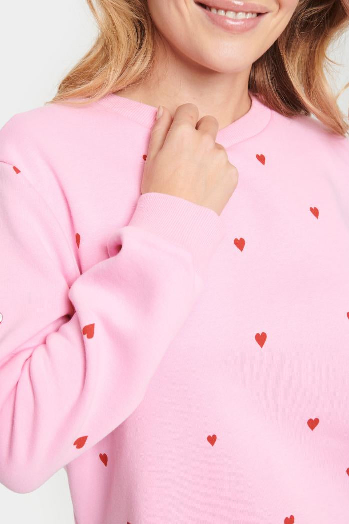 Saint Tropez Dagni Sweatshirt - Bonbon Flame Hearts