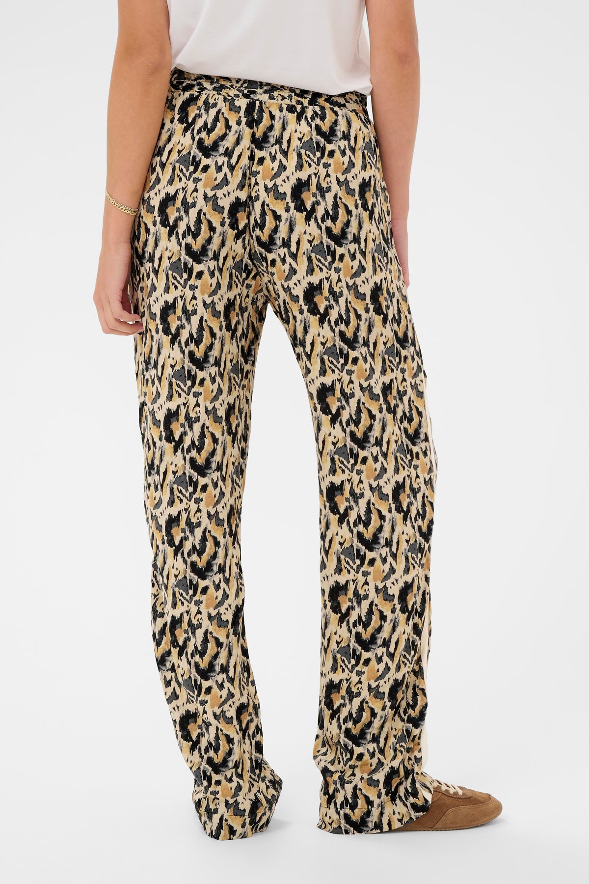 Saint Tropez Osina Pants - Tannin Blurry Animal