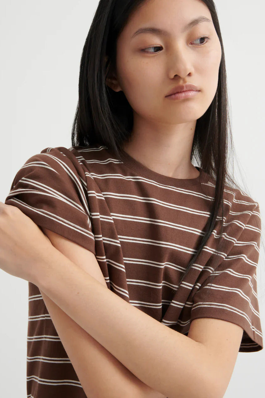 Kowtow Classic Tee - Brown Stripe