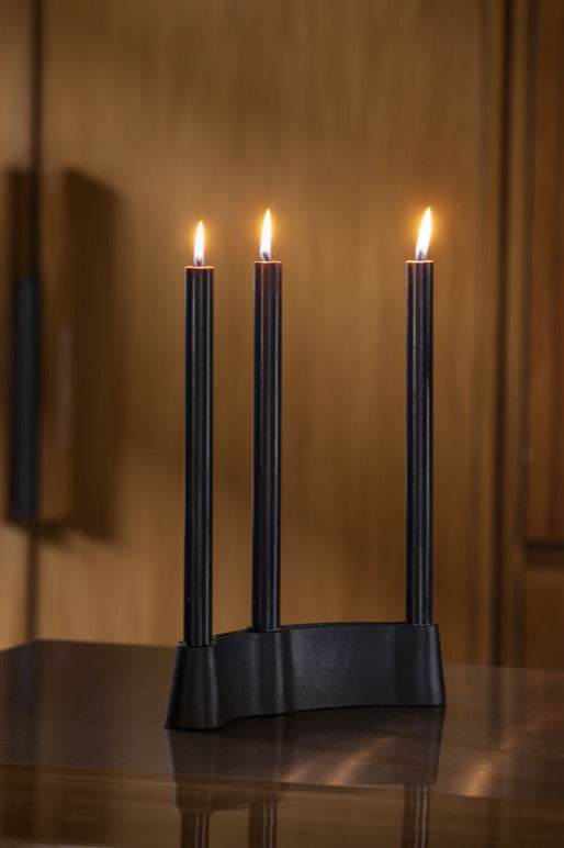 Citta Channel Candle Holder - Triple