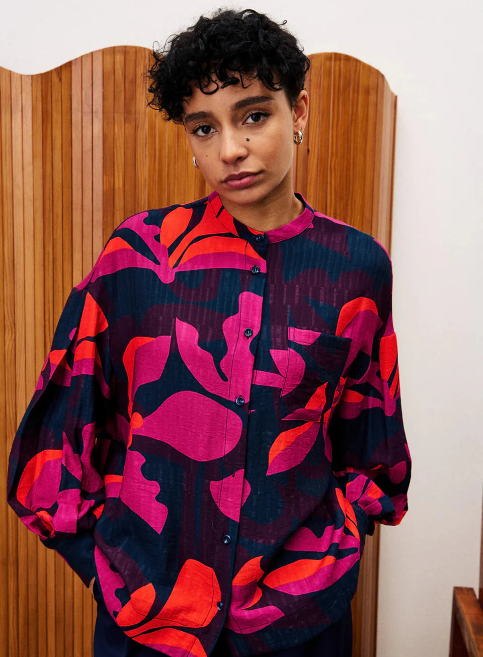 FRNCH Bella Shirt - Geo Flowers