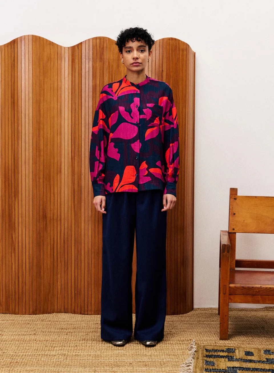 FRNCH Bella Shirt - Geo Flowers