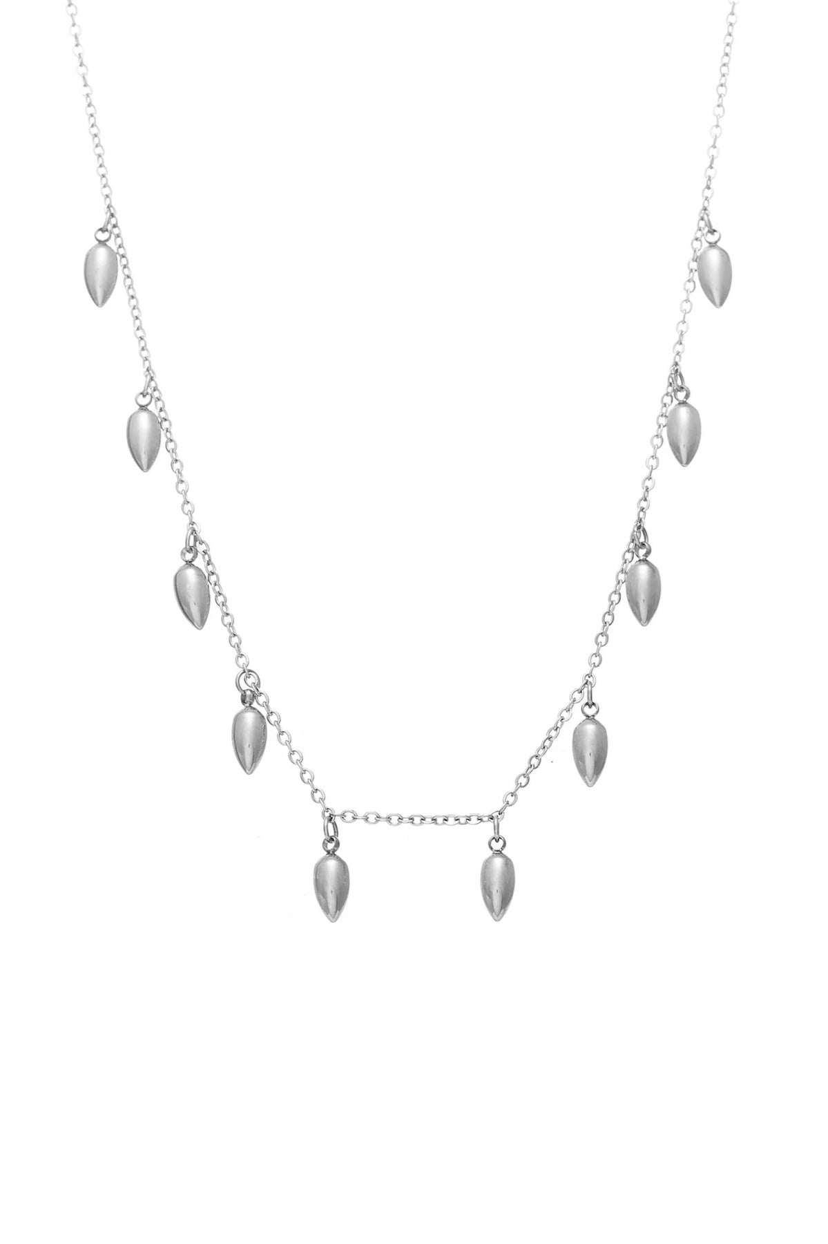 Silk &amp; Steel Echo Necklace - Silver