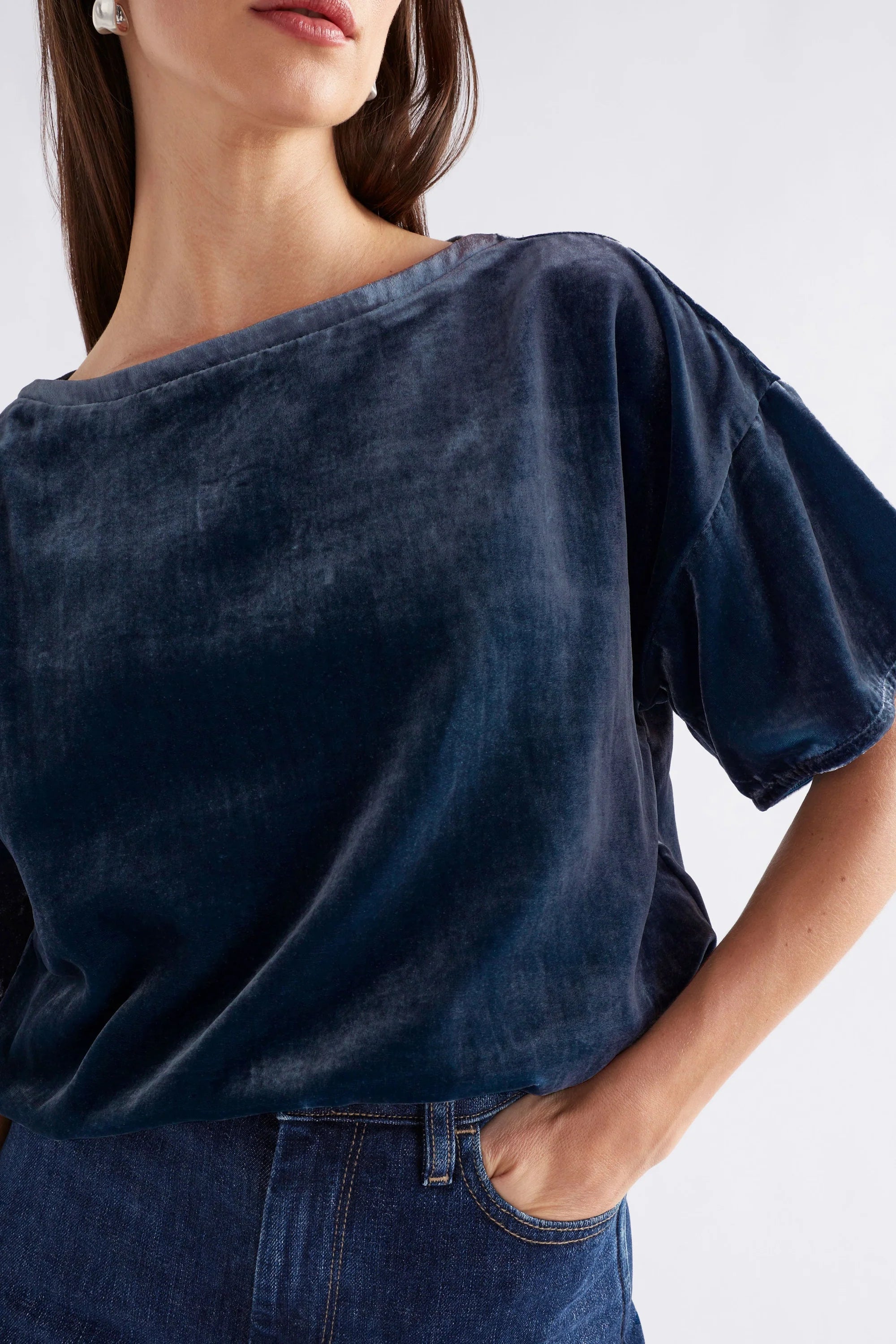 Elk Suuri Velvet Top - Blue Steel