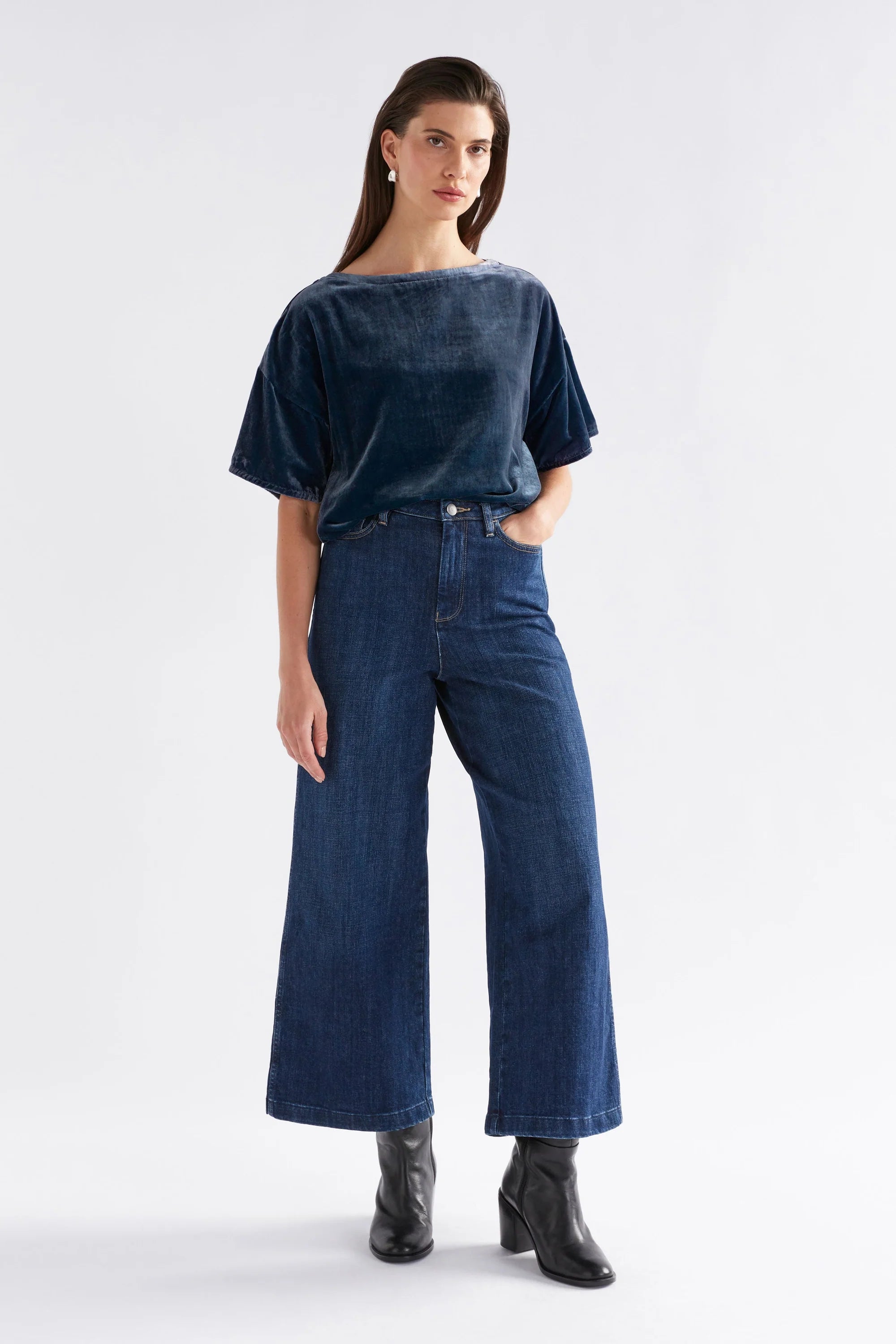 Elk Suuri Velvet Top - Blue Steel