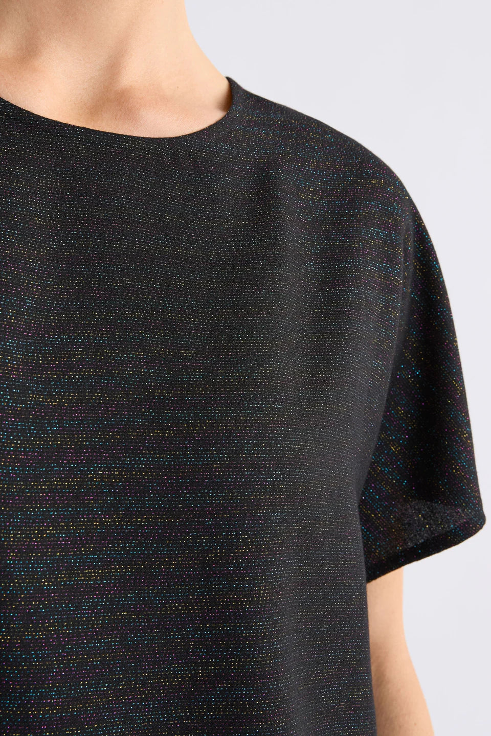 Elk Tulle Top - Black Mutli Metallic