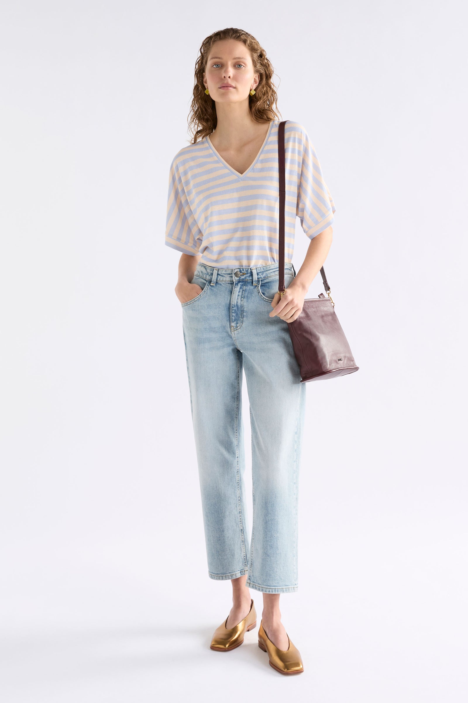 Elk Seter Tee - Pearl Blue / Natural