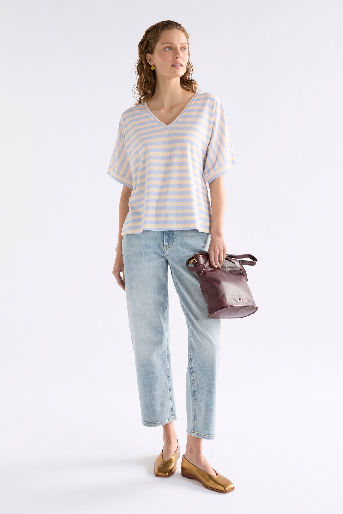 Elk Seter Tee - Pearl Blue / Natural