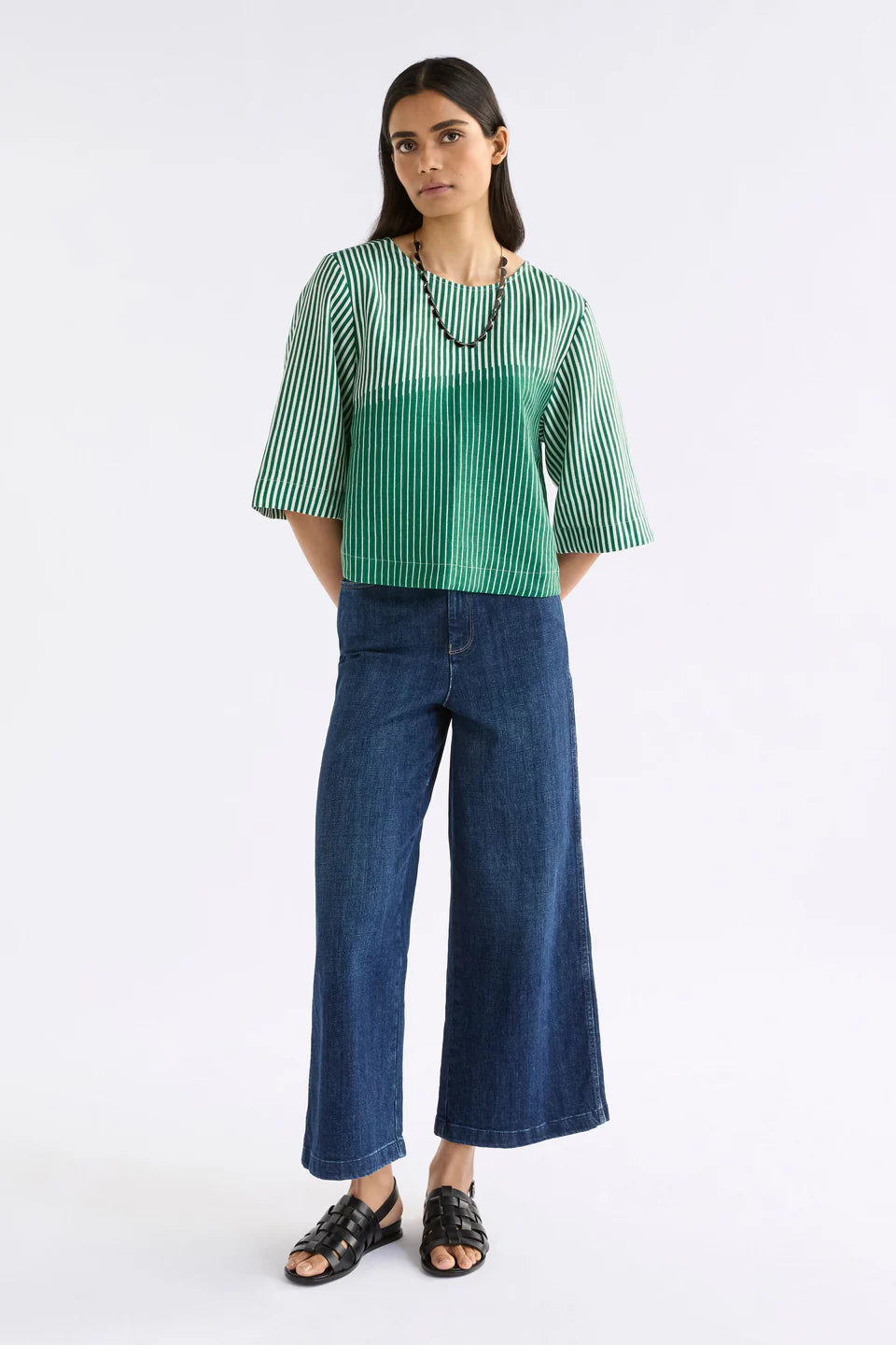 Elk Llinen Top - Ortler Print