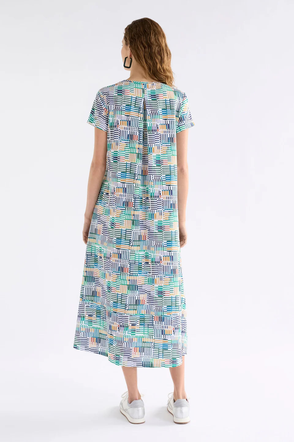 Elk Haki Dress - Chess Print