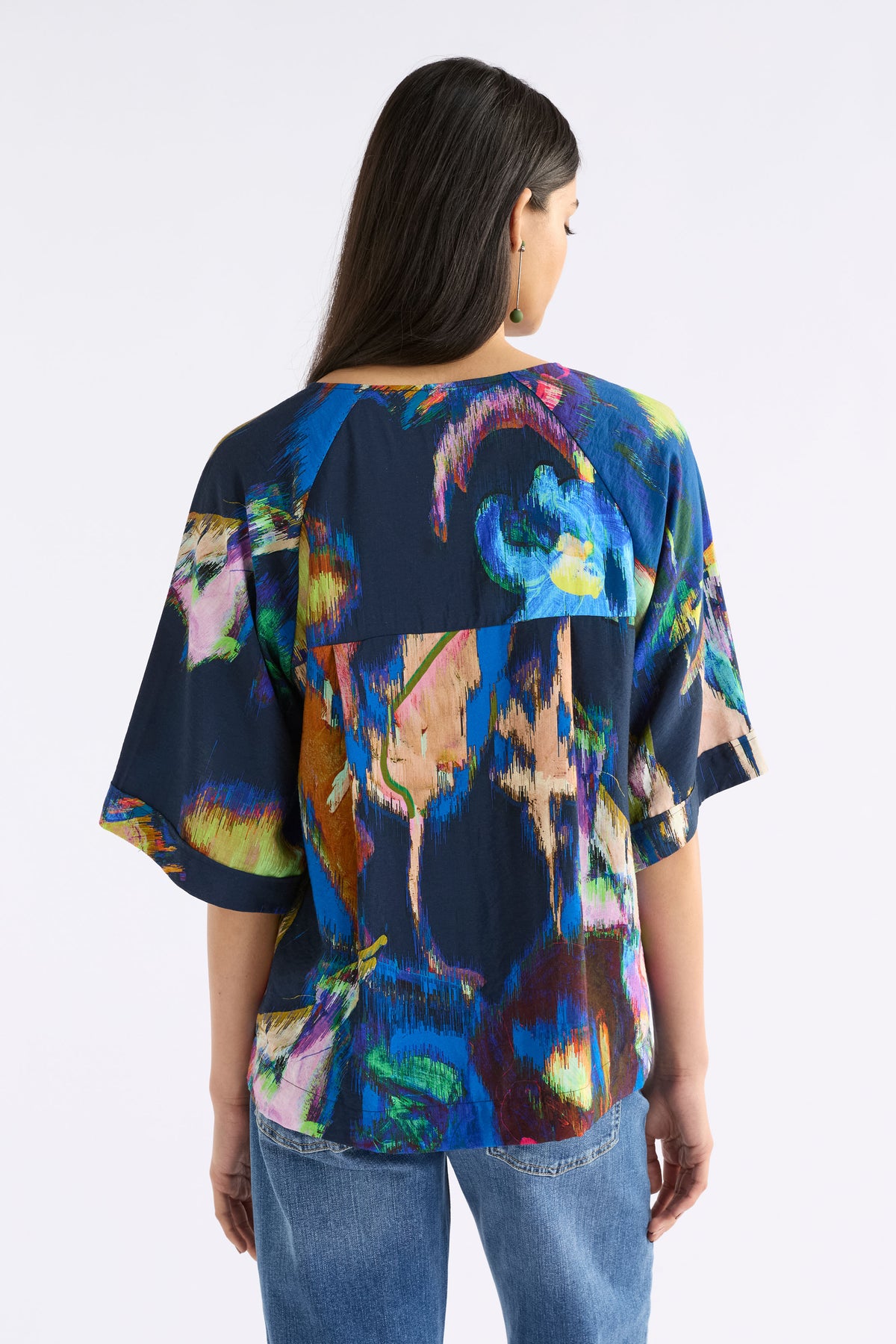 Elk Moda V Neck Top - Vaara Print
