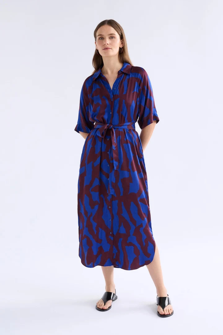 Elk Besa Shirt Dress - Shiraz Varr Print