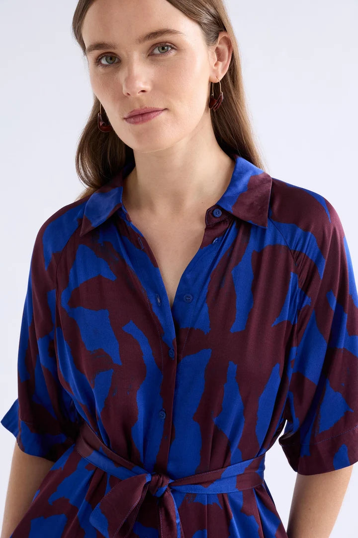 Elk Besa Shirt Dress - Shiraz Varr Print