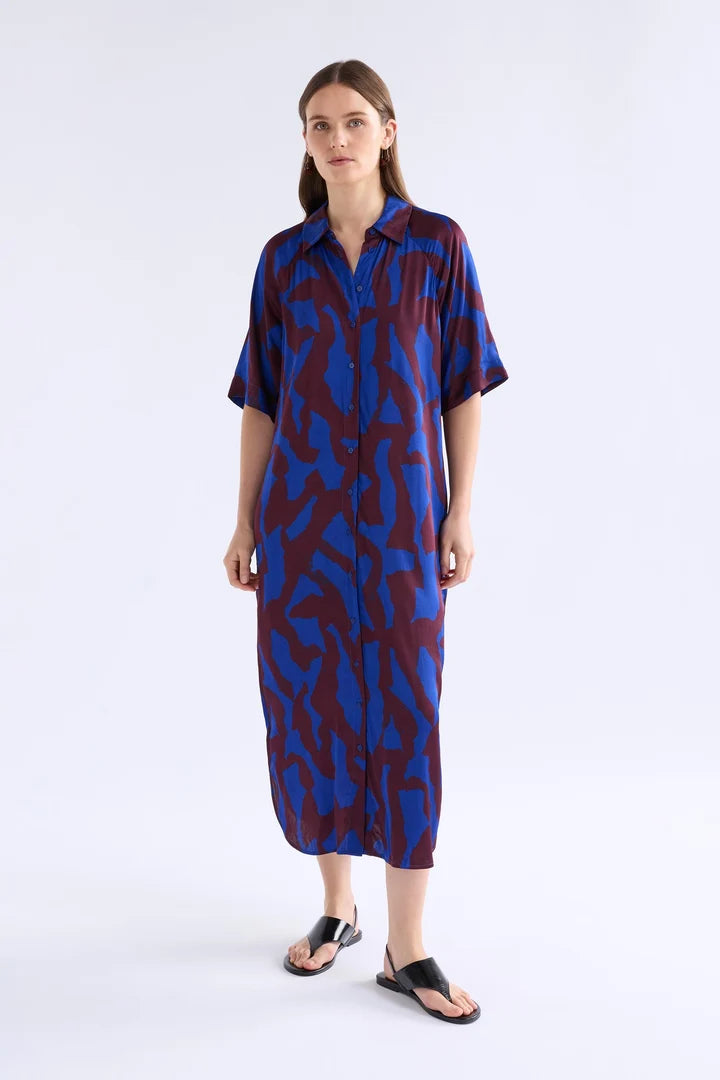 Elk Besa Shirt Dress - Shiraz Varr Print