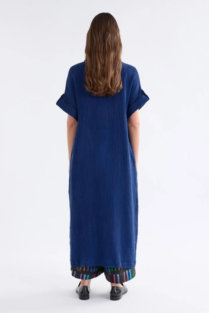 Elk Edeka Shirt Dress - Vibrant Blue
