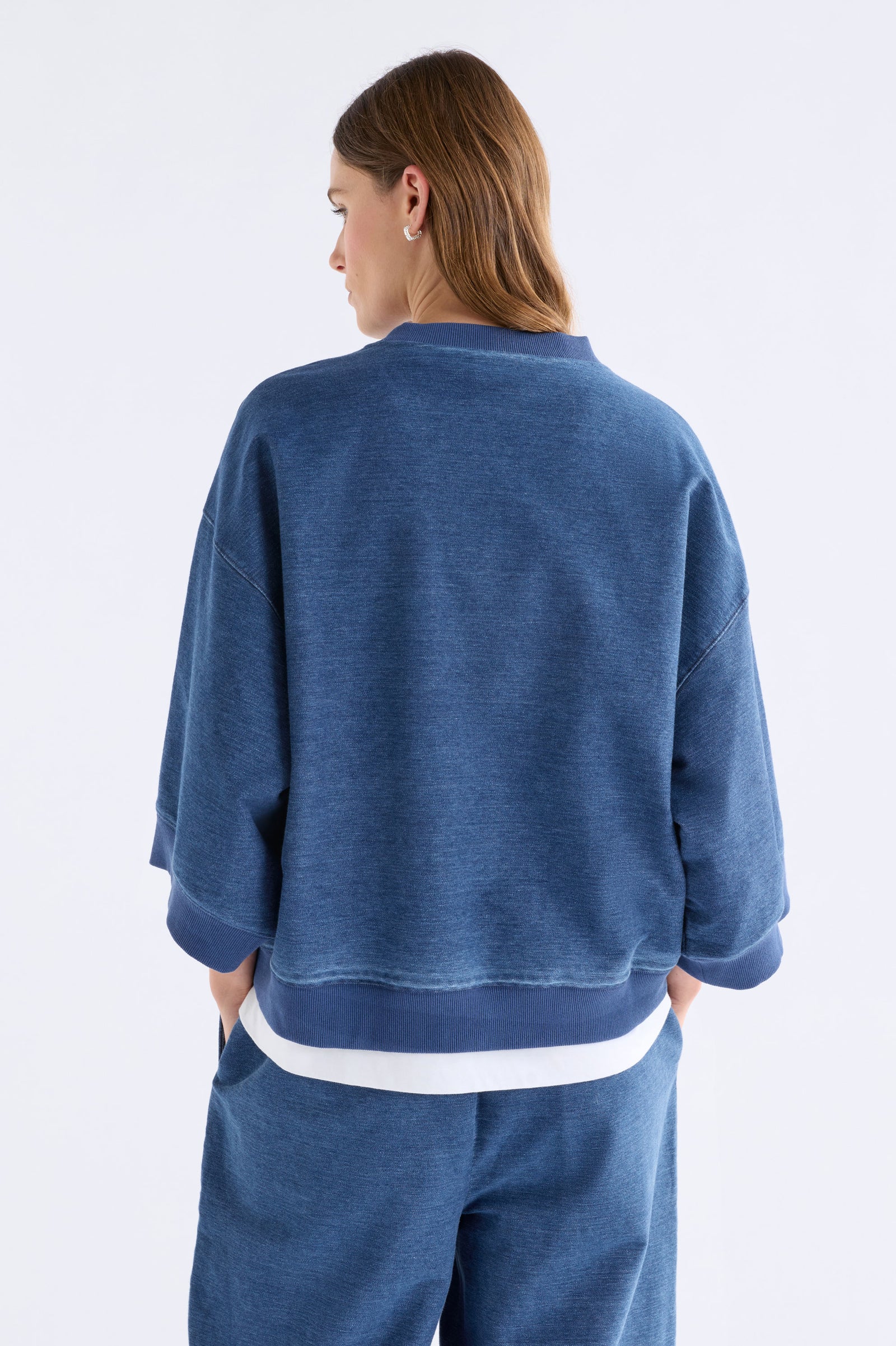 Elk Enfeld Tee - Mid Blue Wash