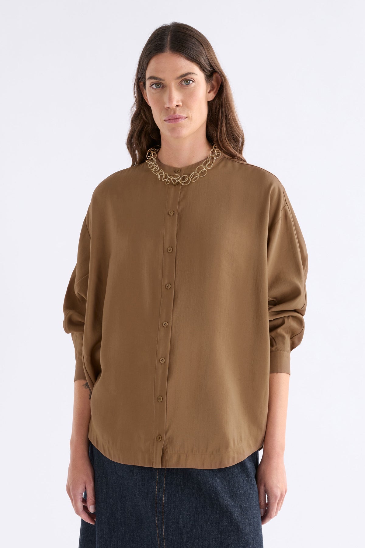Elk Ahren Shirt - Dark Toffee