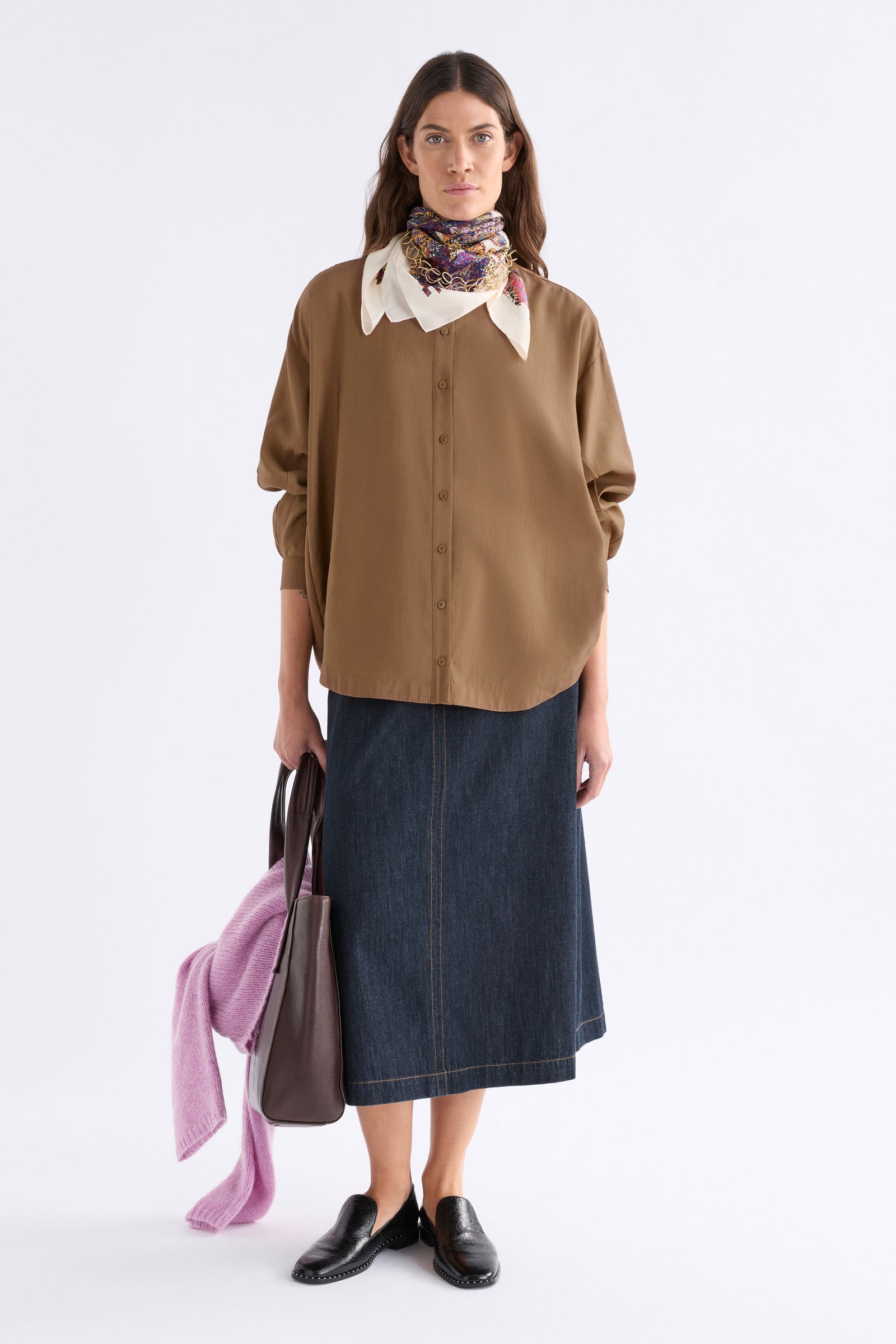 Elk Ahren Shirt - Dark Toffee