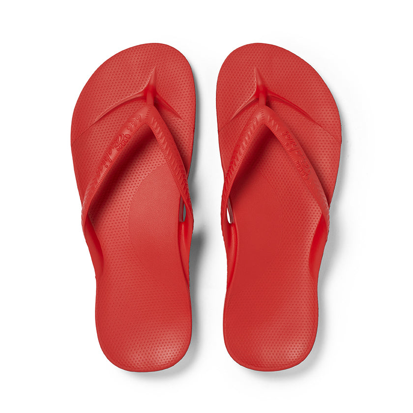 Archies Arch Support Jandals - Chilli Red