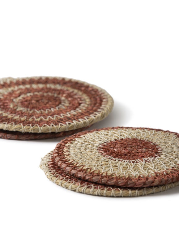 Citta Agora Coasters Set 4 - Cherry/Natural