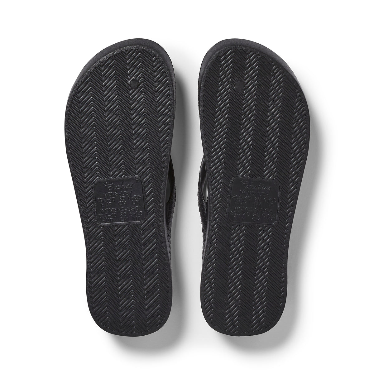 Archies Arch Support Jandals - Black