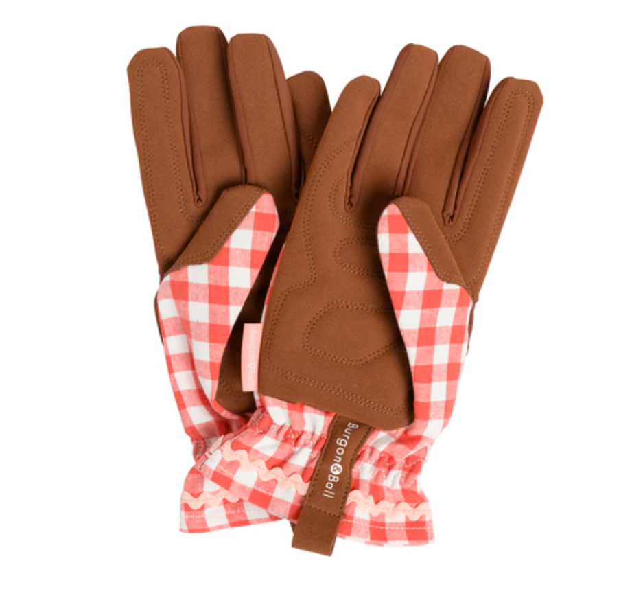 Burgon & Ball Gardening Gloves - Red Check