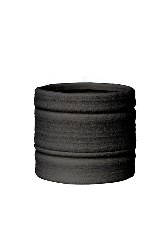 Bharat Cover Pot Med - Black