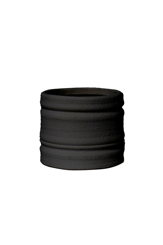 Bharat Cover Pot Small - Black
