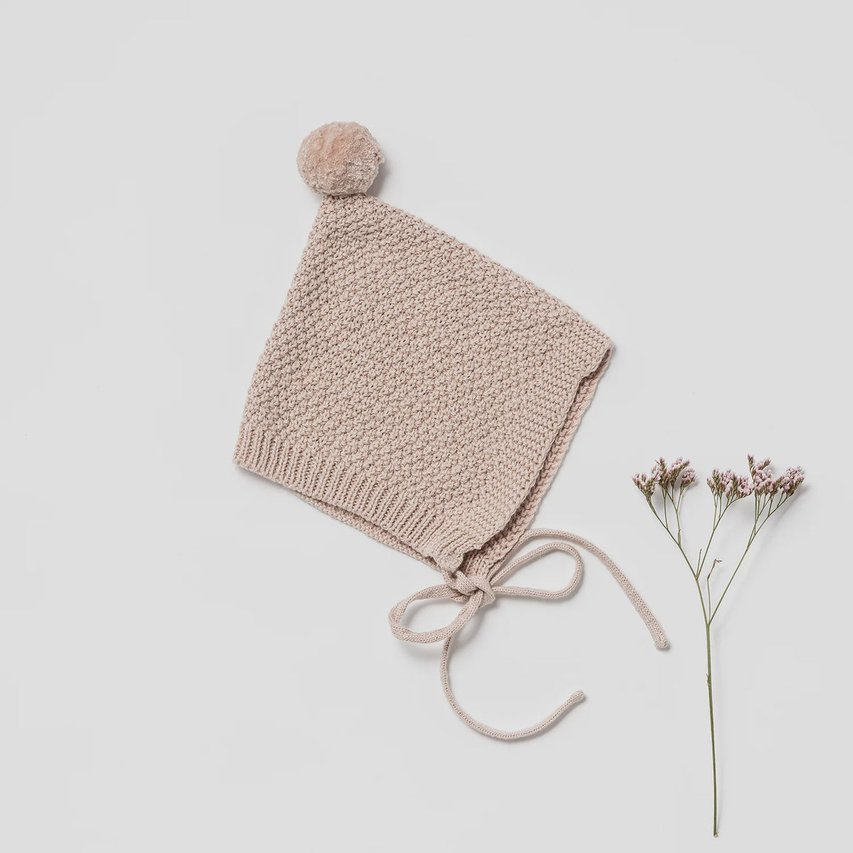 Over The Dandelions Pompom Bonnet - Fawn