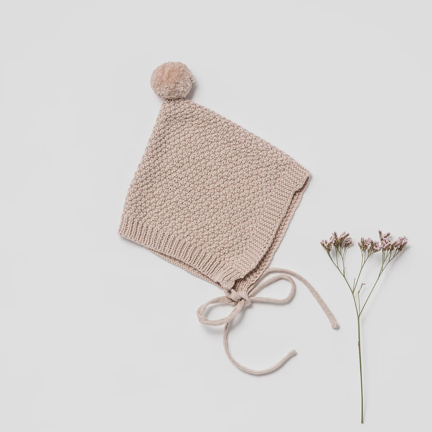 Over The Dandelions Pompom Bonnet - Fawn